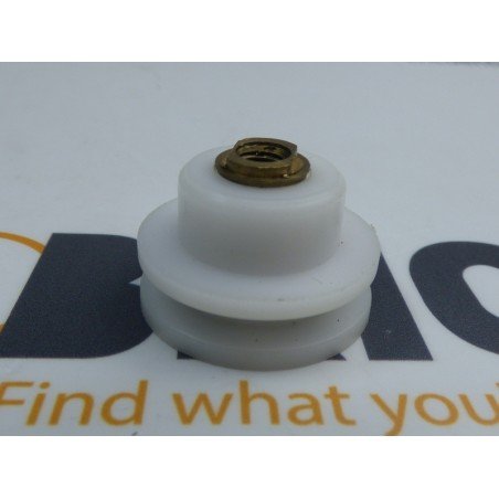 Rodamiento mampara polea cuello corto 24mm. NYLON