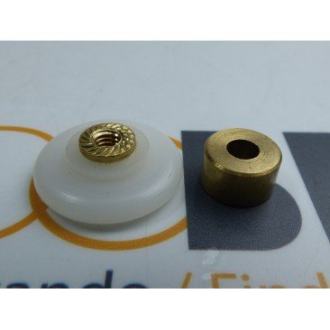 Rodamiento de mampara frontal 20mm nylon y casquillo de 6mm
