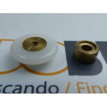 Rodamiento de mampara frontal 20mm nylon y casquillo de 6mm