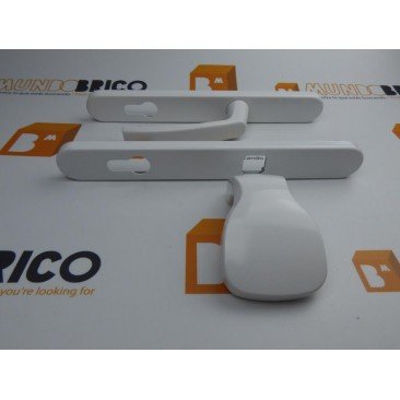 Manilla + Tirador PUERTA PVC Blanca Con bocallave