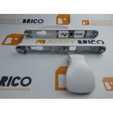 Manilla + Tirador PUERTA PVC Blanca Con bocallave