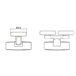 Juego rodamiento superior e inferior 25mm. nylon M059