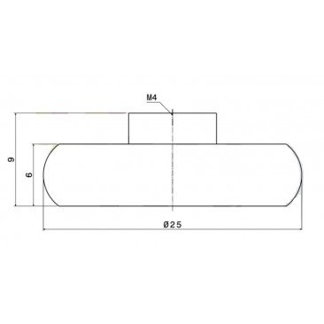 Rodamiento mampara pista convexa 25 mm. cuello grueso M060