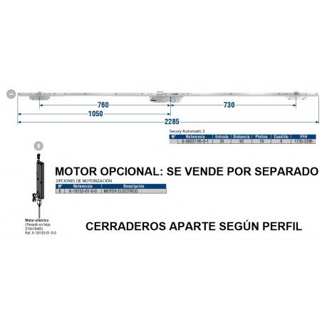 Cerradura GU Secury Automatic 2 PVC 35/92/16-8