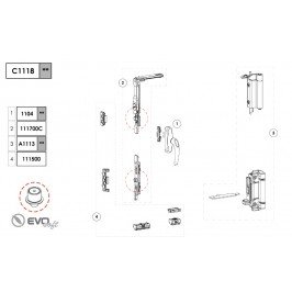 KIT Oscilobatiente STAC 1 hoja LACADO PLATA PEQUEÑO EVO SOFT