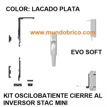 KIT Oscilobatiente STAC 1 hoja LACADO PLATA MINI EVO SOFT