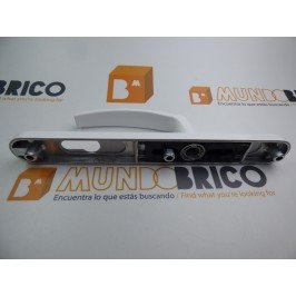 Manilla PUERTA PVC Blanco Con bocallave