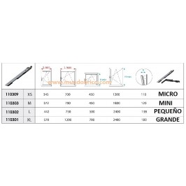 KIT Oscilobatiente STAC 1 hoja NEGRO GRANDE