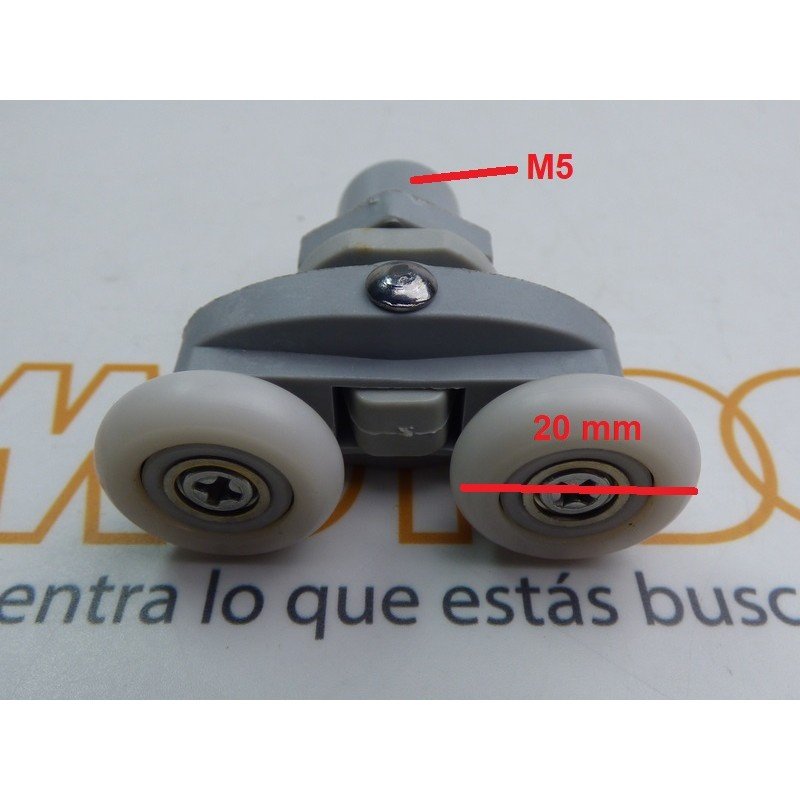 Pinza mampara doble rodamiento 20mm. M5 M081