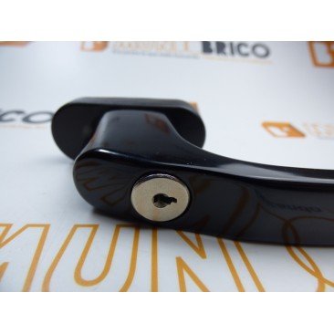 Manilla o cremona con LLAVE PVC Negro