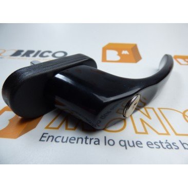 Manilla o cremona con LLAVE PVC Negro