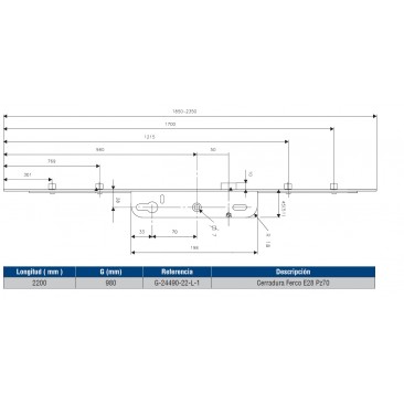 Cerradura GU FERCO R4 28/70