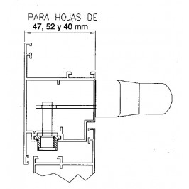 Cremona practicable JOPESA CE-347 apertura exterior NEGRO