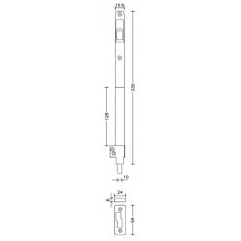 Pasador puerta 6000 GRANDE NEGRO