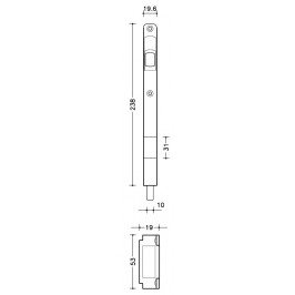 Pasador puerta G203 PEQUEÑO NEGRO
