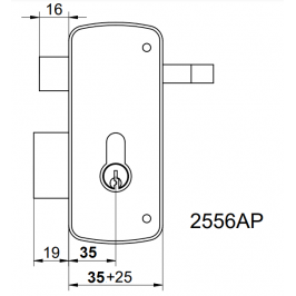Cerradura MCM 2556AP 60 Derecha