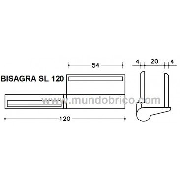 Bisagra SL 120 Derecha Bronce