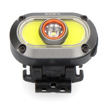 Linterna frontal LED de 7W+5W de aluminio recargable EDM