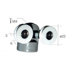 Rodamiento doble articulado 22mm. M088