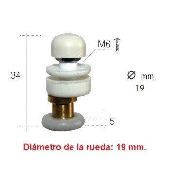 Rodamiento excéntrico mampara 19 mm. M091
