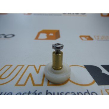 Rueda para mampara de 21mm. de nylon cuello largo M099