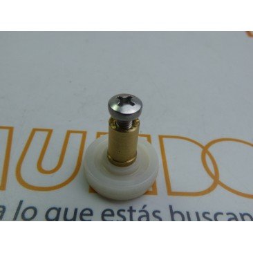 Rueda para mampara de 21mm. de nylon cuello largo M099
