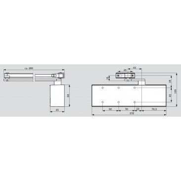 Muelle DORMA TS-71 Con Retención NEGRO