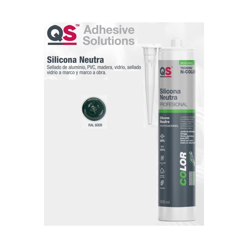 Silicona NEUTRA 6009 VERDE QS Tecnosil N-COLOR