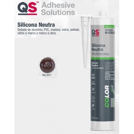 Silicona NEUTRA 8017 MARRÓN QS Tecnosil N-COLOR