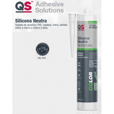 Silicona NEUTRA 7016 GRIS QS Tecnosil N-COLOR
