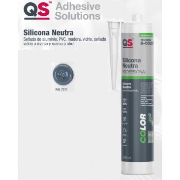 Silicona NEUTRA 7011 GRIS QS Tecnosil N-COLOR