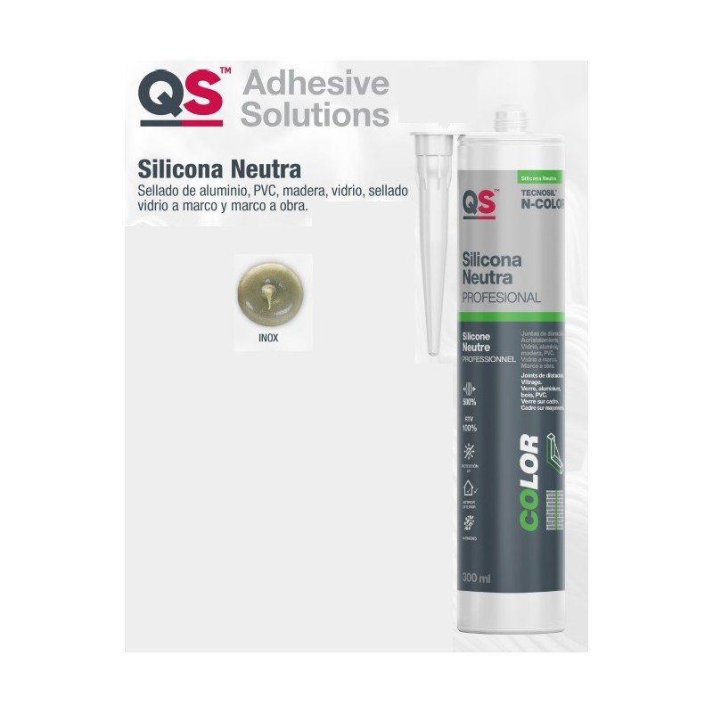 Silicona NEUTRA INOX QS Tecnosil N-COLOR