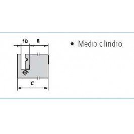 Cerradura CVL 1963A/0 1/2 cilindro