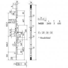 Cerradura Electrica 16525-30/3 Puerta  S/C