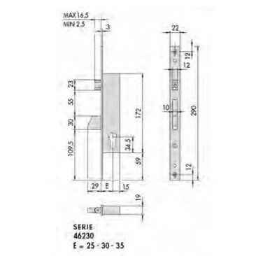 cerradura CISA 46230-25