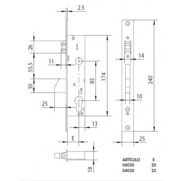 Cerradura CISA 04030-20