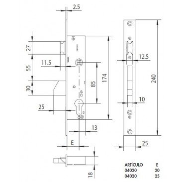 cerradura CISA 04020-25