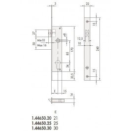 cerradura CISA 44610-35 portero