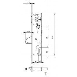 Cerradura TESA 4211/20 Palanca Basculante 