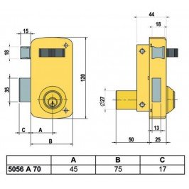 cerradura lince 5056-AHE-I 70