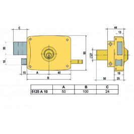 cerradura lince 5125-AHE-D 100
