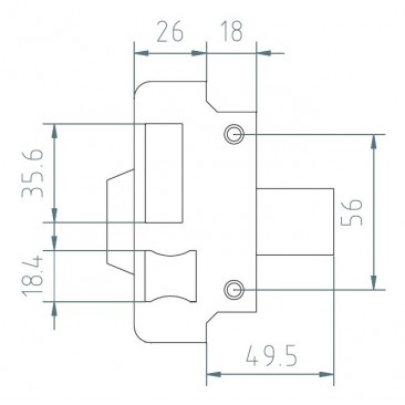 Cerradura MCM 2525PR 80 Derecha