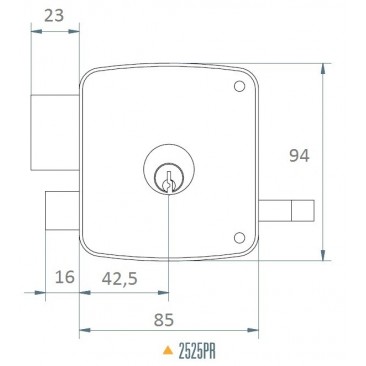 Cerradura MCM 2525PR 80 Izquierda