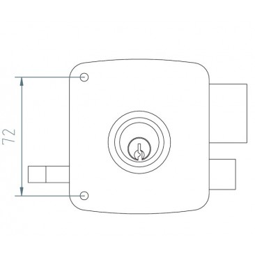 Cerradura MCM 2525PR 100 Izquierda