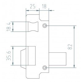Cerradura MCM 2556BPR 60 Izquierda
