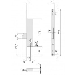 cerradura CISA 46210-25