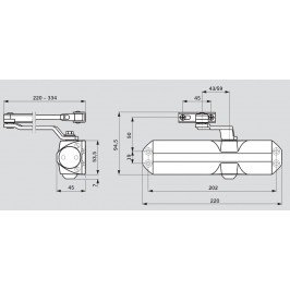 Muelle DORMA TS-68 Sin Retención MARRÓN OSCURO