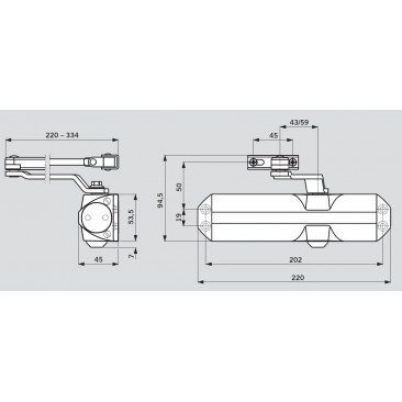 Muelle DORMA TS-68 Con Retención PLATA