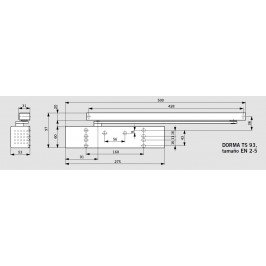 Muelle DORMA TS-93 Sin Retención PLATA