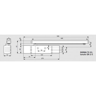 Muelle DORMA TS-93 Con Retención PLATA